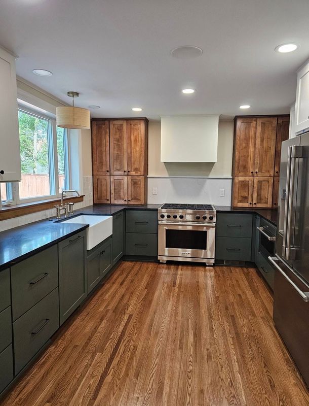 Modern kitchen with premium cabinet finishes