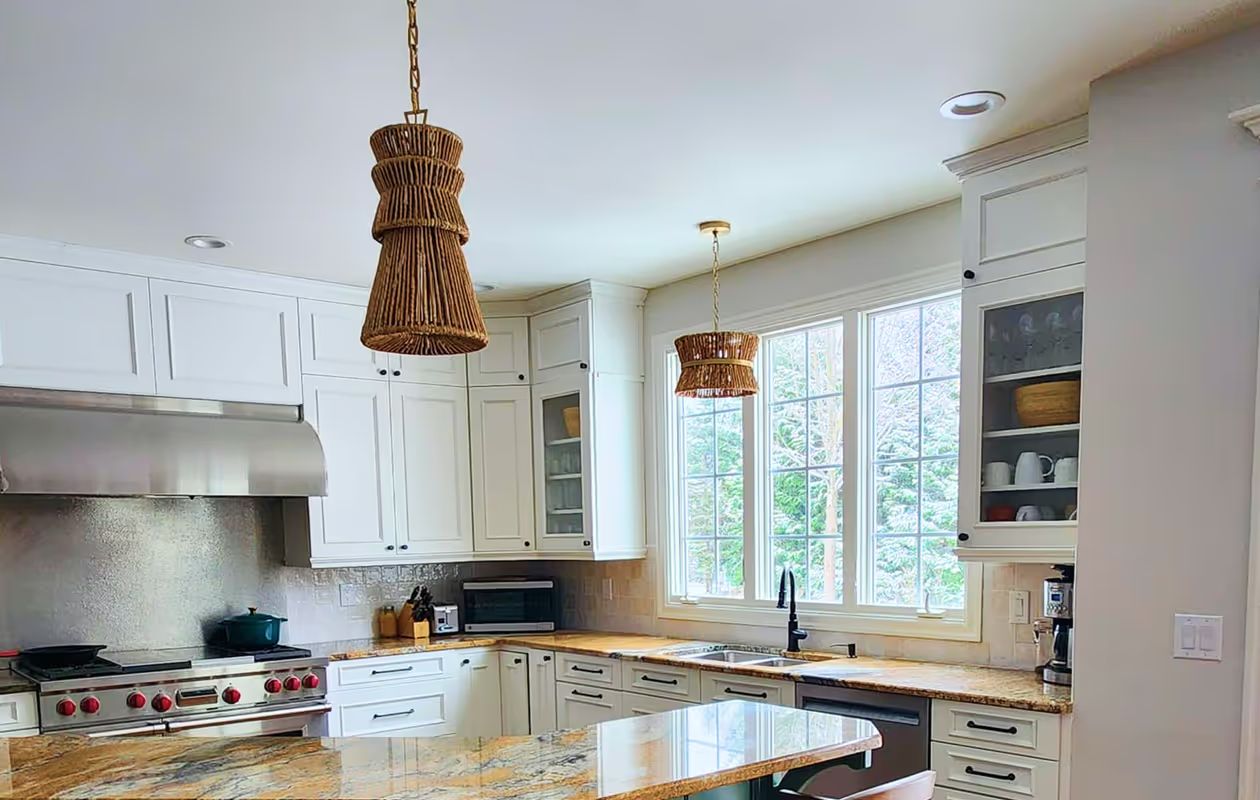 Custom kitchen cabinet refinishing transformation