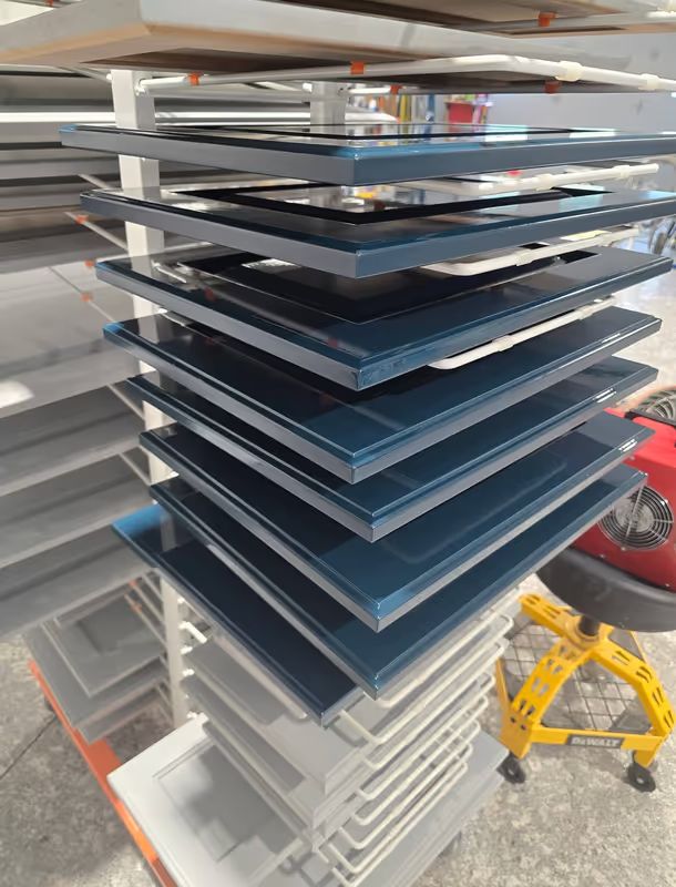 Modern kitchen with refined cabinet finishes