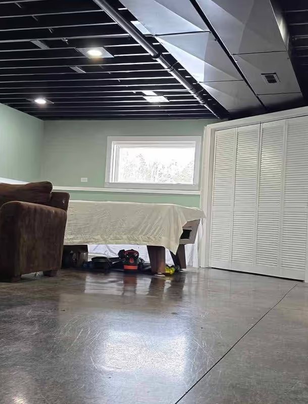 Industrial ceiling painting project