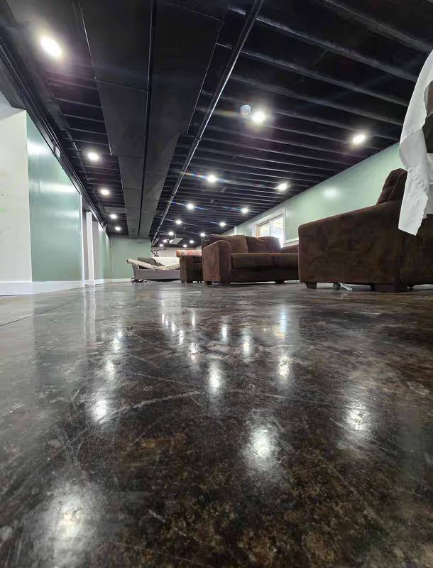 Commercial exposed ceiling finish