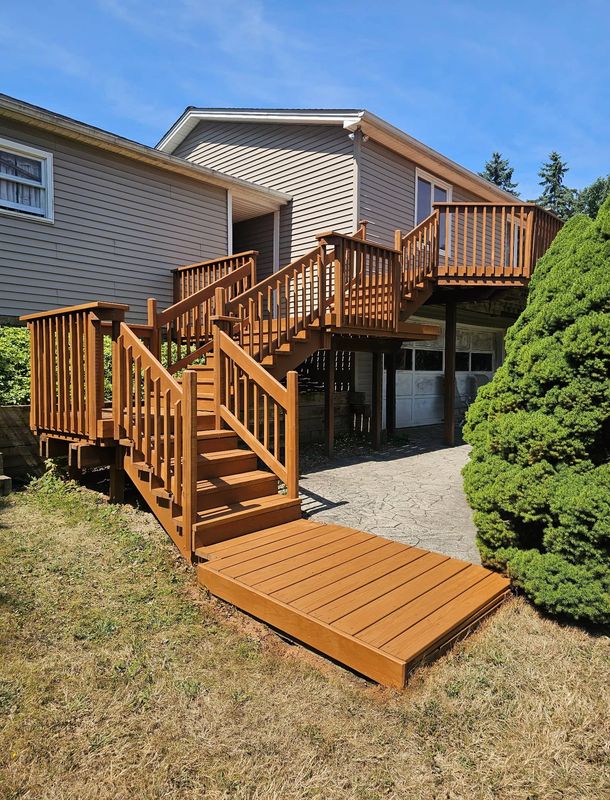 Beautiful stained deck transformation