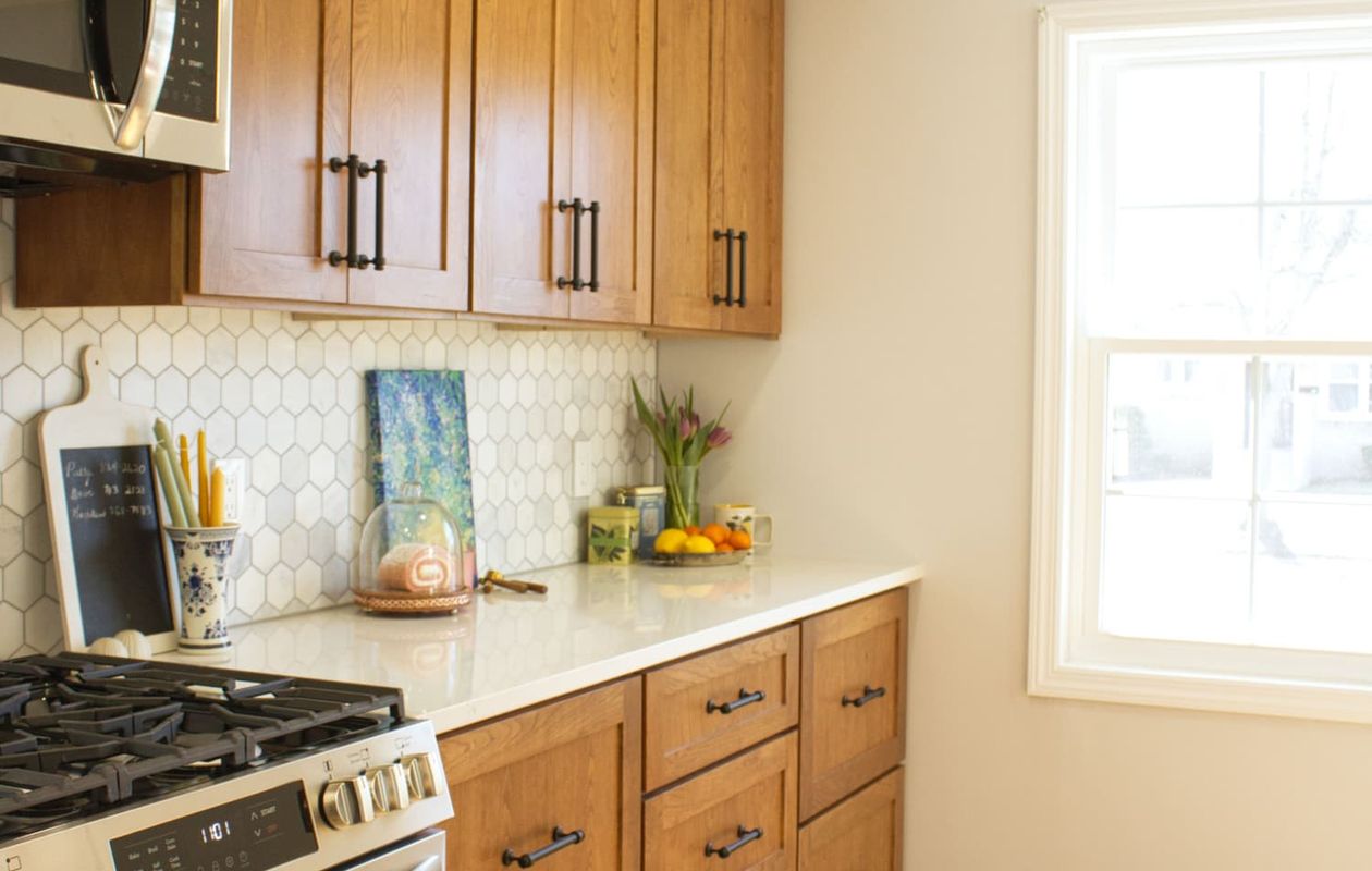 Premium cabinet refinishing detail