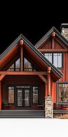 blue craftsman style home